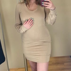 Beige Gaze Tight Dress